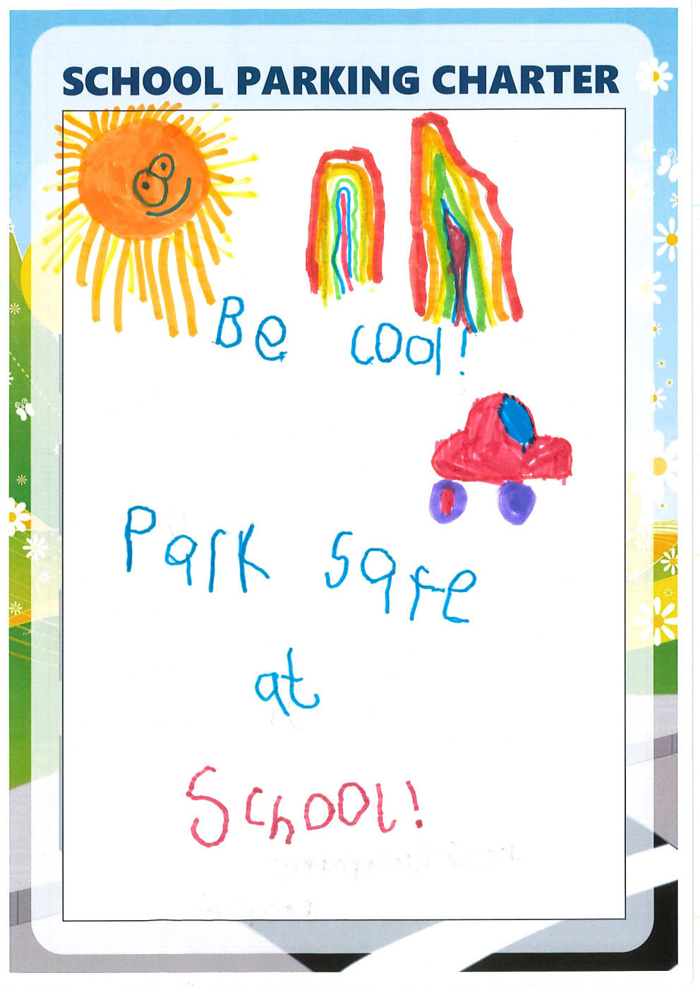 school parking poster